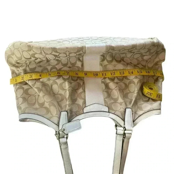 Coach Devin Light Beige Khaki Ivory satchel Handbag Purse. - Picture 10 of 13